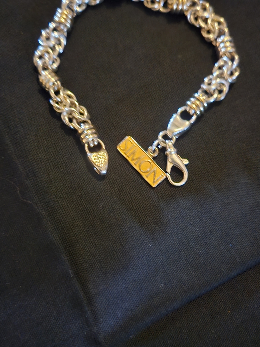 Ross-Simons Two-Tone Byzantine and 14K Gold Chain Bracelet Italy - Picture 2 of 4